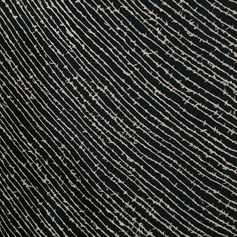 111 state striped printed 100% silk maxi dress - black/gold - size S - Picture 7 of 9